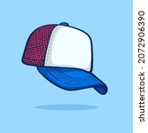 hand drawn cute baseball cap.... | Shutterstock .eps vector #2072906390