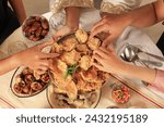 Small photo of Eat Deep Fried Vegetable Fritter, Various Gorengan for Ramadan Takjil Buka Puasa Bersama or Bukber
