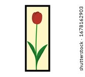 red tulips in the picture frame ... | Shutterstock .eps vector #1678162903
