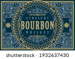 bourbon whiskey   ornate... | Shutterstock .eps vector #1932637430