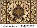 golden ornate decorative... | Shutterstock .eps vector #1939362823