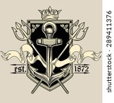 vector vintage nautical emblem | Shutterstock .eps vector #289411376