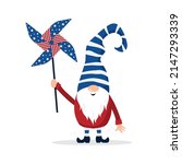 Patriotic American Gnome. Cute...