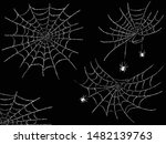 halloween cobweb and spiders... | Shutterstock .eps vector #1482139763