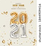 2021 golden decoration holiday... | Shutterstock .eps vector #1844909416