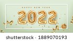 2022 golden decoration holiday... | Shutterstock .eps vector #1889070193