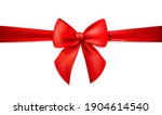 red ribbon with bow for card... | Shutterstock .eps vector #1904614540