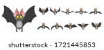 bat flying motion sequence... | Shutterstock .eps vector #1721445853