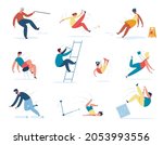 falling down people  kids and... | Shutterstock .eps vector #2053993556