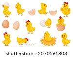 Cartoon Baby Chickens  Easter...