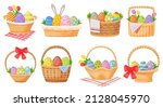 Cartoon Easter Baskets With...