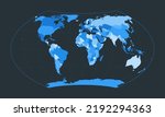 World Map. Wagner projection. Futuristic world illustration for your infographic. Nice blue colors palette. Elegant vector illustration.