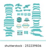 set of retro and modern ribbons ... | Shutterstock .eps vector #252239836