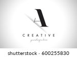 a letter logo design with... | Shutterstock .eps vector #600255830