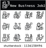 character of business jobs icon ... | Shutterstock .eps vector #1136158496