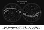 star constellations around the... | Shutterstock .eps vector #1667299939
