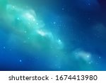 cosmos background with... | Shutterstock .eps vector #1674413980