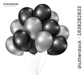 3d vector realistic silver with ... | Shutterstock .eps vector #1838282833