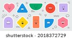 vector geometric stickers with... | Shutterstock .eps vector #2018372729