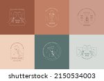 set of linear logos or emblem... | Shutterstock .eps vector #2150534003