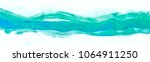 turquoise shape watercolor ink... | Shutterstock . vector #1064911250