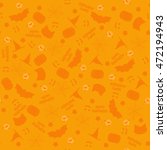 seamless pattern with pumpkins  ... | Shutterstock . vector #472194943