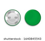 green blank badge isolated on a ... | Shutterstock . vector #1640845543