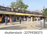 Small photo of Indore, Madhya Pradesh India - Dec 12 2022: Chappan Dukan (56 Shops) in Indore has fifty-six shops serving authentic Indori Snacks and Sweets.