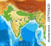 India Physical Map. Elements Of ...