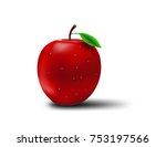 apple with water drops | Shutterstock .eps vector #753197566