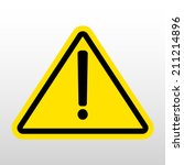 hazard warning attention sign... | Shutterstock .eps vector #211214896