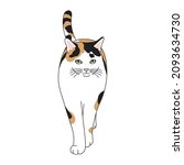 Illustration Of A Calico Cat.