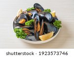 Fresh Mussels With Herbs In A...