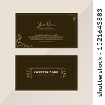 golden ornamental business card ... | Shutterstock .eps vector #1521643883