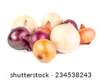 Yellow And Red Onion Isolated...