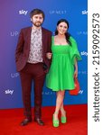 Small photo of London, United Kingdom - May 17, 2022: James Buckley and Clair Meek attend Sky's "Up Next" event at Theatre Royal in London, England.