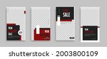 set of editable minimal square... | Shutterstock .eps vector #2003800109