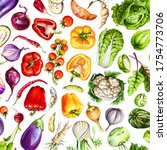 summer vegetable background.... | Shutterstock . vector #1754773706