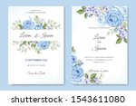 wedding card with beautiful... | Shutterstock .eps vector #1543611080