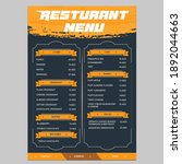 restaurant caf  menu  template... | Shutterstock .eps vector #1892044663