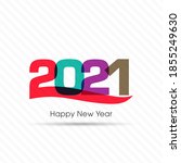 happy new year 2021 text design ... | Shutterstock .eps vector #1855249630