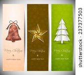 set of vertical christmas... | Shutterstock .eps vector #237377503
