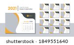 2021 desk calendar template for ... | Shutterstock .eps vector #1849551640