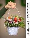 Bouquet Of Bright Flowers In...