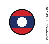 laos flag in circle on white... | Shutterstock .eps vector #1813471510