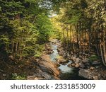 Small photo of River at  Flume Gorge, New Hampshire, USA.