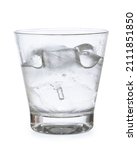 Water  Ice In Glass Isolated On ...