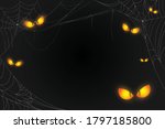 spooky eyes and cobweb... | Shutterstock .eps vector #1797185800