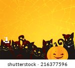 halloween background with black ... | Shutterstock . vector #216377596