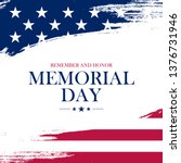 usa memorial day greeting card... | Shutterstock .eps vector #1376731946